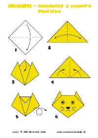 origami mačička