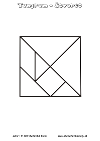 tangram štvorec predloha