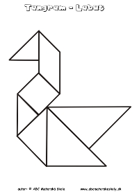 tangram labuť predloha