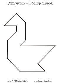 tangram labuť obrys