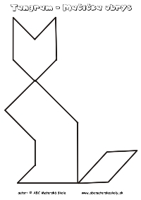tangram mačka obrys