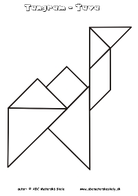 tangram ťava predloha