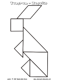 tangram zajac predloha