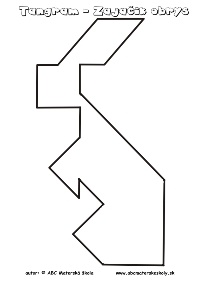 tangram zajac obrys