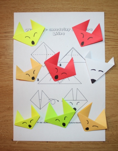 liška origami