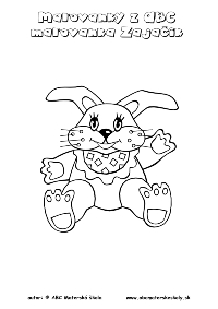 maľovanka zajačik, omaľovanky z ABC