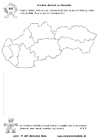 zaujímavosť Slovenska - pracovný list ABC materská škola