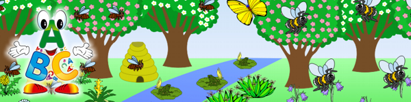 jarná panoráma - interaktívna hra - Kvitnú kvietky, bzučia čmeliaky a včielky