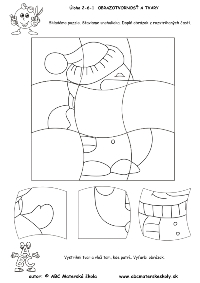 Doplň snehuliaka - puzzle - pracovný list z ABC materská škola