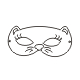karnevalová maska - škraboška mačička