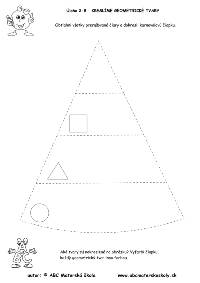 Karnevalová čiapka - kreslíme geometrické tvary - pracovný list z ABC Materské školy