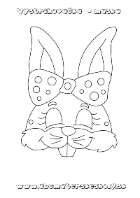 vystrihovačka - maska zajačik - pracovný list z ABC Materské školy