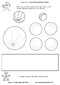 Rôznorodé predmety - grafomotorika  - pracovný list z ABC materská škola