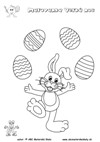 pracovný list ABC materská škola veľká noc - veľkonočný zajačik s vajíčkami