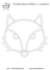 Lesné zvieratká – vystrihovačka – maska líška