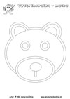 Lesné zvieratká – vystrihovačka – maska medveď