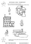 Významné budovy – urči správne – logické myslenie, slovná zásoba - pracovný list pre materské školy