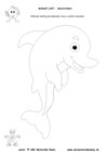Morská maľovanka – obkresli a vyfarbi - Rozvíjame grafomotoriku - omaľovanka delfín