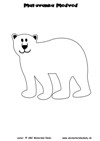Maľovanka Ľadový medveď z ABC materské školy – dokresli a vyfarbi, slovná zásoba, grafomotorika