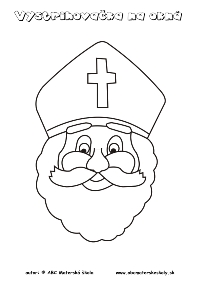 Vystrihovačka Mikuláš - Maska Mikuláša