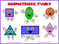 Geometrické tvary – kruh, trojuholník, štvorec, obdĺžnik, ovál