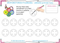 Strana  11 – Základné grafické tvary – Grafické znaky – grafomotorické zručnosti - pracovný list na IT z ABC