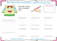 Strana    2 – Základné grafické tvary – Čiarky zvislé – grafomotorické zručnosti - pracovný list na IT z ABC