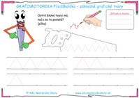 Strana    5 – Základné grafické tvary – Krivky – grafomotorické zručnosti - pracovný list na IT
