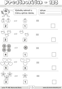 Matematika predškoláka - odpočítanie do 5 - pracovný zošit z abc materská škola