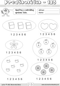 Matematika predškoláka - počítanie do 6 - pracovný zošit z abc materská škola