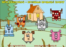 hra zvieratká - grafomotorika a vizuomotorika predškoláka - farebná predloha ABC materská škola