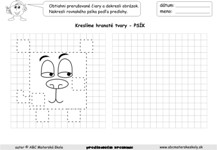 Psík – kreslíme hranaté tvary – Grafomotorika, vizuomotorika predškoláka