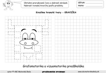 Kravička – kreslíme hranaté tvary – Grafomotorika, vizuomotorika