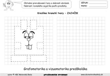 Zajačik – kreslíme hranaté tvary – Grafomotorika, vizuomotorika predškoláka
