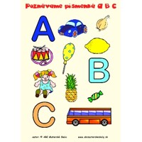 ABECEDA - Písmená A B C - 62 ks pre 10 detí - tlačené pracovné listy z ABC materská škola