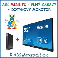 ABC DIGITÁLNY SET - ABC MINI PC + Dotykový monitor + 247 Hier + 5x DARČEK