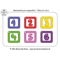 E - MATEMATIKA PRE NAJMENŠÍCH - Hravé čísla od 1 do 6 - Pracovný zošit PDF z ABC Materská škola