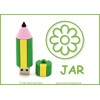 USB Šikovná pastelka JAR - Pracovné zošity PDF JAR - 150 farebných pracovných listov z ABC 